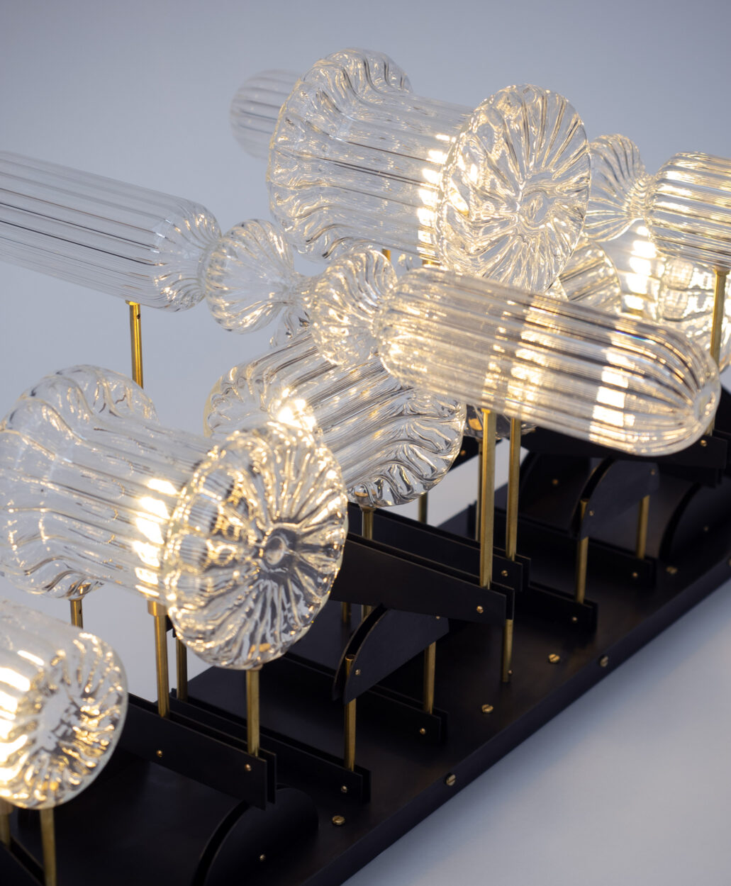 Temple Wall Sconces – Blackened commission